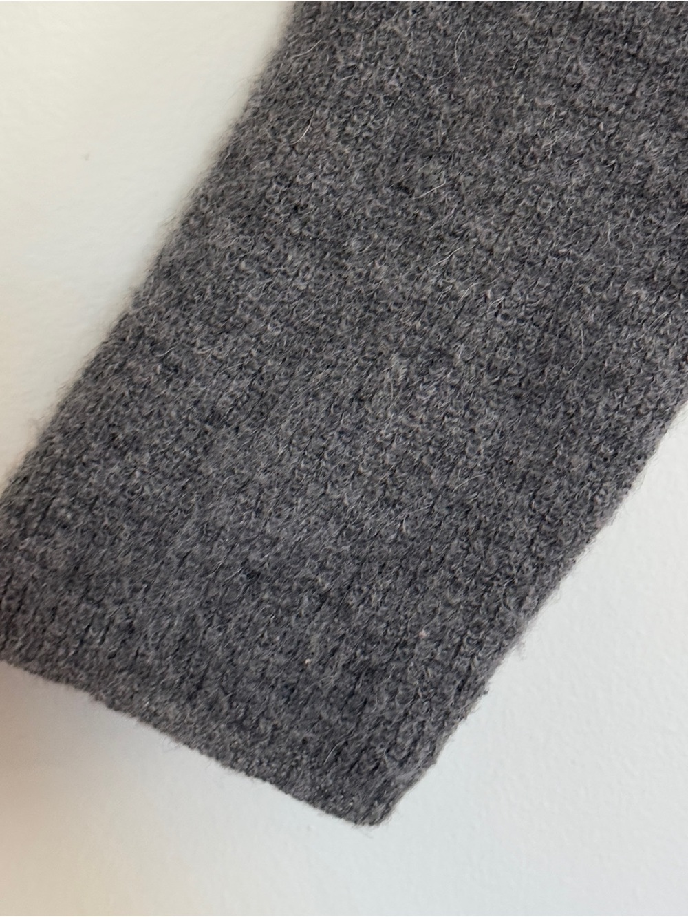 Sézane Barry Charcoal Gray Mohair Alpaca Cardigan Sweater - Picture 7 of 11